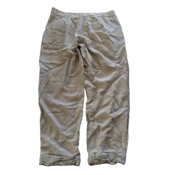 Wilfred Aritzia Linen Blend Button Fly Cropped Trouser Pants Gray Size 4 - Picture 2 of 9
